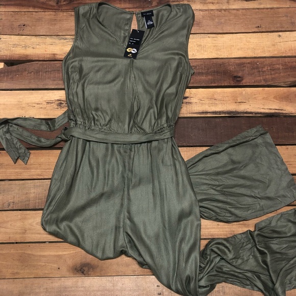 olive green jumpsuit plus size